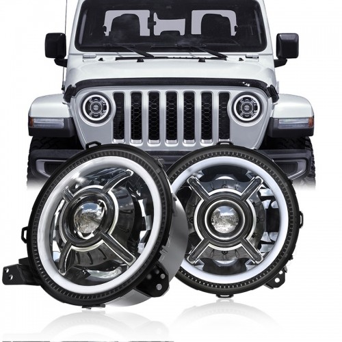 9 inch 2020 Jeep Gladiator JT Led Headlights DOT SAE Led Halo Lights for 2020 Jeep Gladiator JT